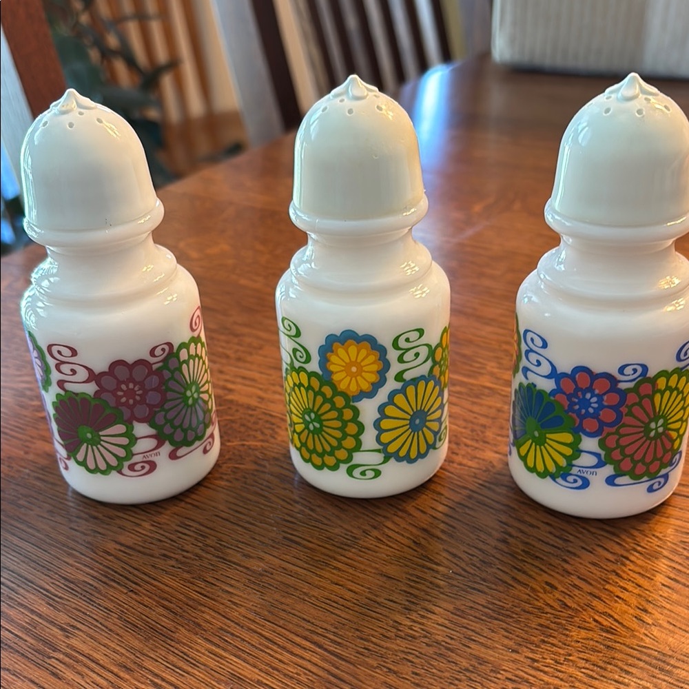 Floral Ceramic Spice Jars - Set of 3
